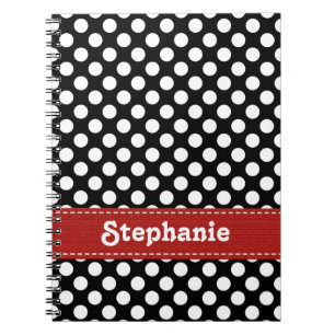Carnet de notes à spirale de polka de journal noi