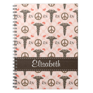 Carnet de notes à spirale de RN d'infirmière de