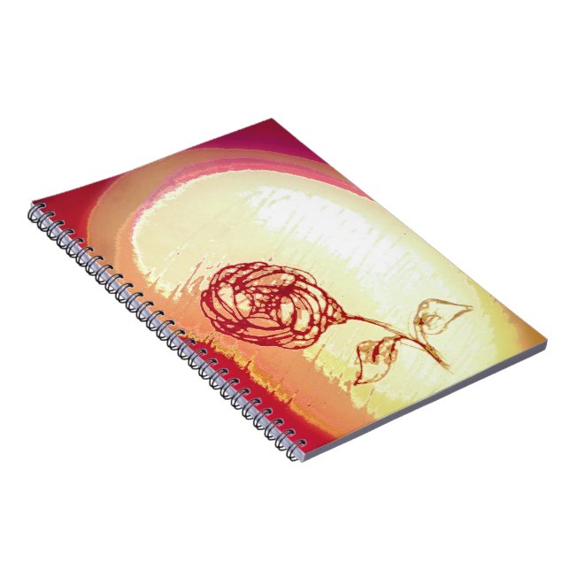 Carnet de notes à spirale de rose rustique (Côté Droit)