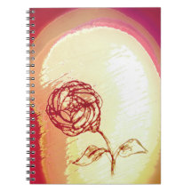 Carnet de notes à spirale de rose rustique