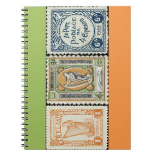 Carnet de notes à spirale de timbre de l'Irlande