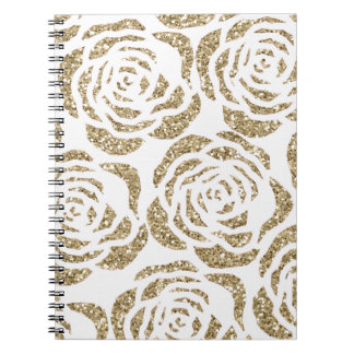 Carnet de notes à spirale fait sur commande d'or