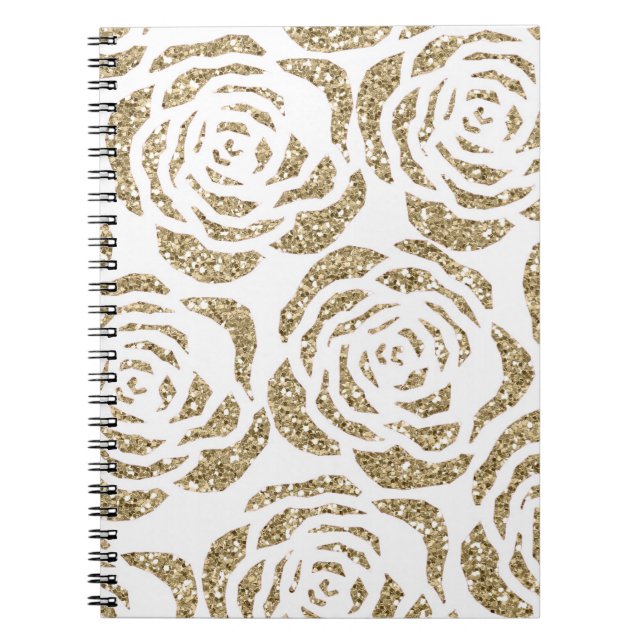 Carnet de notes à spirale fait sur commande d'or (Devant)