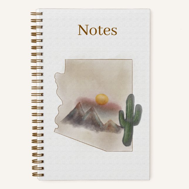 Carnet de notes aquarelle Arizona - 14 x 21,5 cm (Recto)