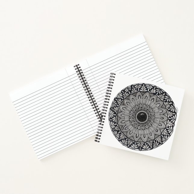 carnet de notes/art journal monochrome mandala (Intérieur)
