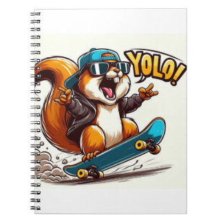 carnet de notes avec skateboard