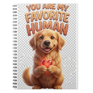 Carnet de notes Cœur de Golden Retriever