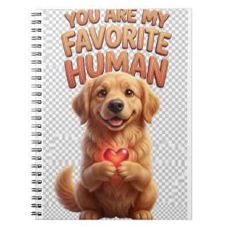Carnet de notes Cœur de Golden Retriever