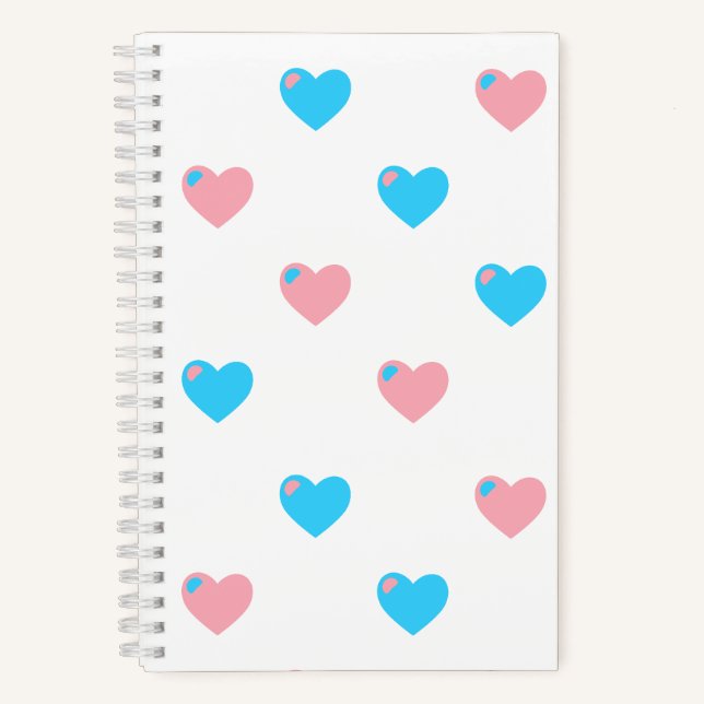 Carnet de notes Cœurs de fierté Trans (Recto)