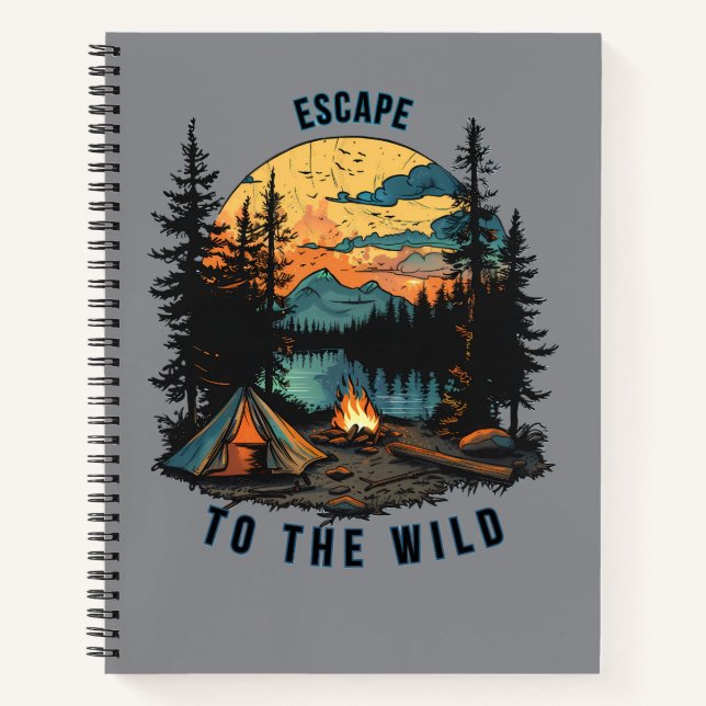 Carnet de notes coucher de soleil pour camping sau (Devant)