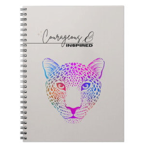 Carnet de notes courageux et inspiré Léopard Cosmi