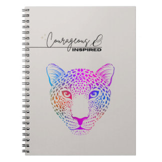 Carnet de notes courageux et inspiré Léopard Cosmi