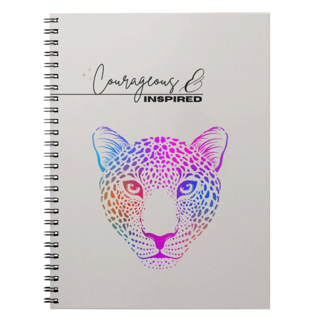 Carnet de notes courageux et inspiré Léopard Cosmi (Devant)