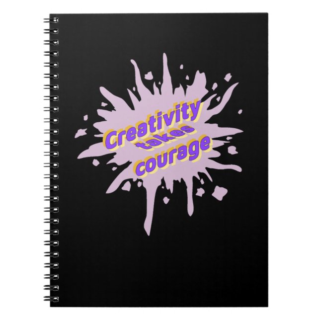 Carnet de notes Créativité exige du courage (Devant)