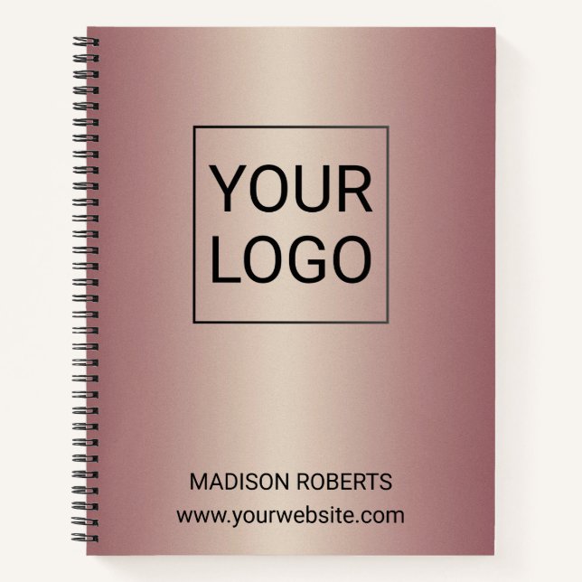 Carnet de notes d'affaires personnalisé avec logo  (Devant)