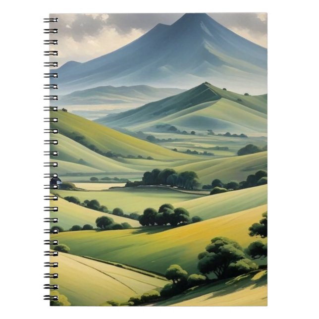 Carnet de notes d'art de collines ondoyantes tranq (Devant)