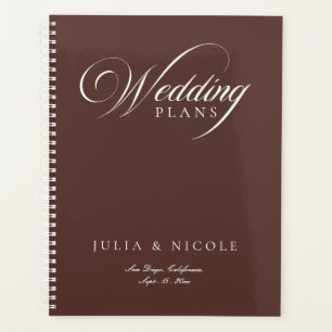 Carnet de notes de calligraphie marron ivoire clas