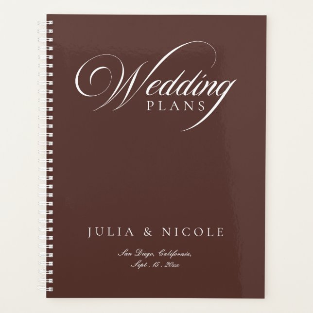 Carnet de notes de calligraphie marron ivoire clas (Devant)