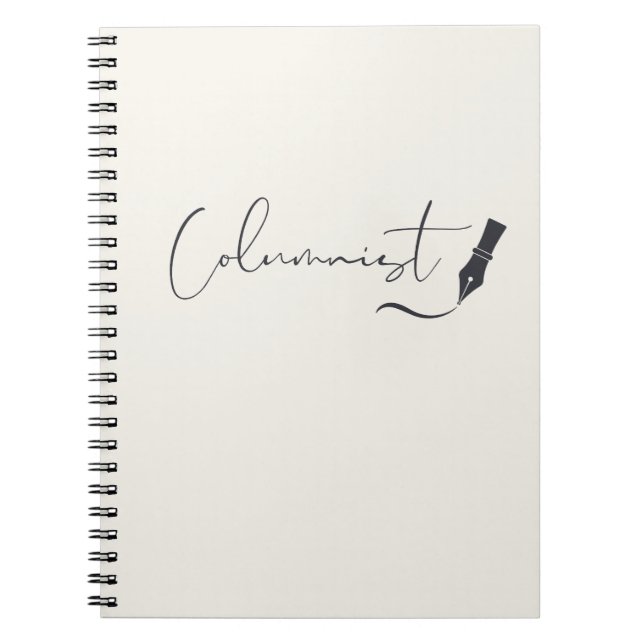 Carnet de notes de chroniqueur – Stylo à écrire mi (Devant)