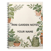 Carnet de notes de jardin miniature personnalisé