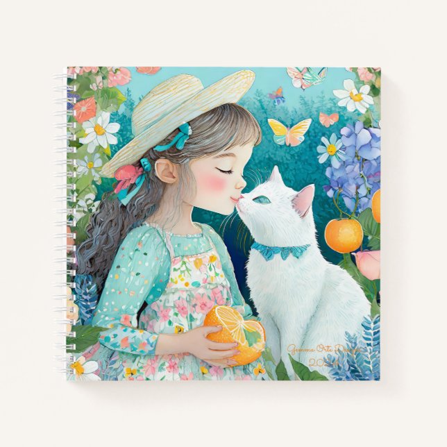 carnet de notes de journal de puces d'amour éterne (Devant)