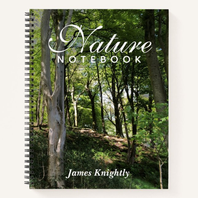 Carnet de notes de la nature avec le nom du propri (Devant)