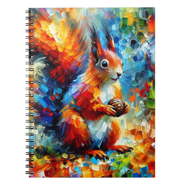 Carnet de notes de l'écureuil cueilleur de coucher (Devant)