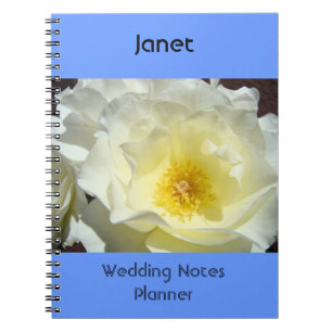 Carnet de notes de mariage Cahier Rose Bleu Blanc