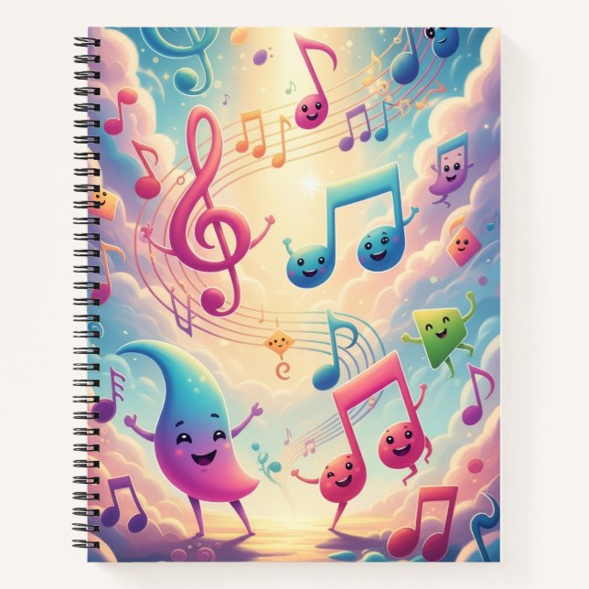 Carnet de notes de musique magique (Devant)