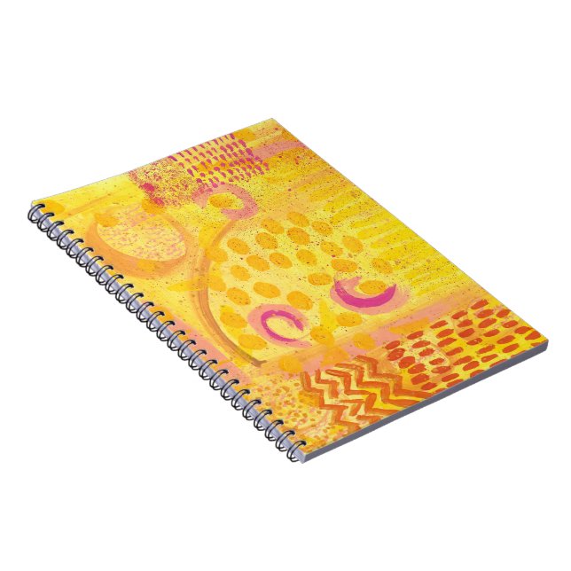 Carnet de notes de peinture abstraite de corail ja (Côté Droit)