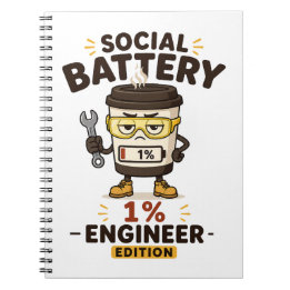 Carnet de notes drôle de l'ingénieur Batterie soci