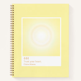 Carnet de notes du numéro d'ange de l'aura jaune