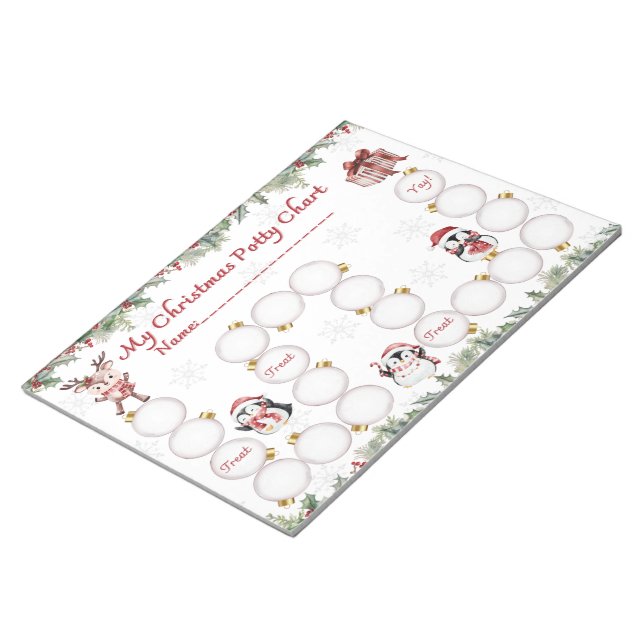 Carnet de notes du tableau d'entraînement de Noël (Incliné)