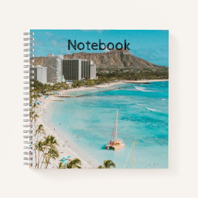 Carnet de notes élégant de la mer belle (Devant)