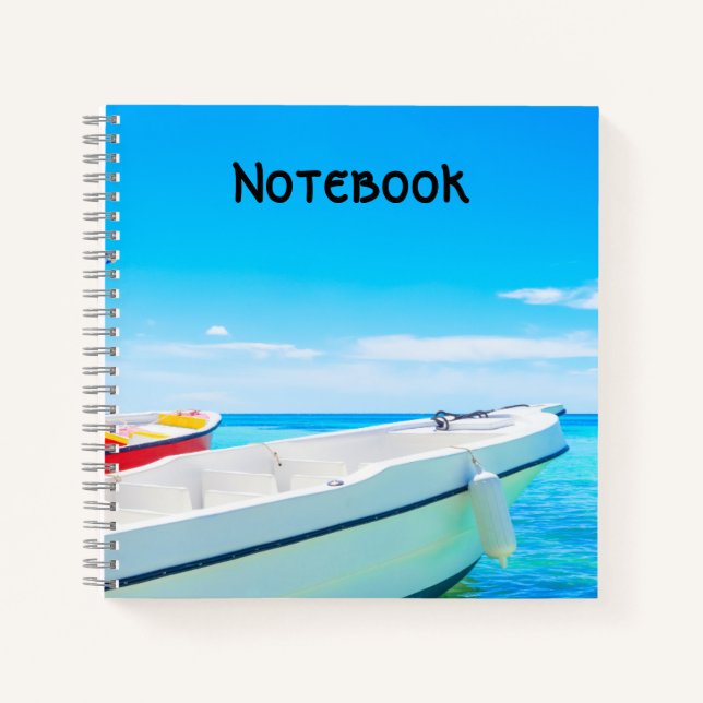 Carnet de notes élégant de la mer belle (Devant)
