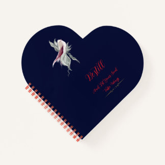 carnet de notes en forme de spirale de coeur d'ois