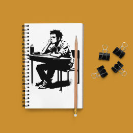 Carnet de notes en grunge avec texte personnalisé