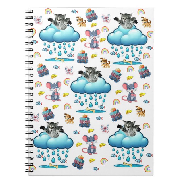 Carnet de notes en spirale Chien Chat Souris Arc-e (Devant)