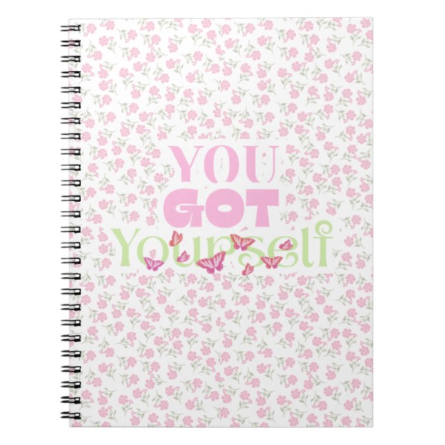 Carnet de notes en spirale de soins personnels mot (Devant)