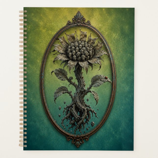 Carnet de notes Fleur aux multiples visages surréa (Devant)