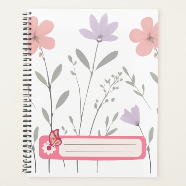 Carnet de notes floral Pastel Bloom pour adolescen (Devant)