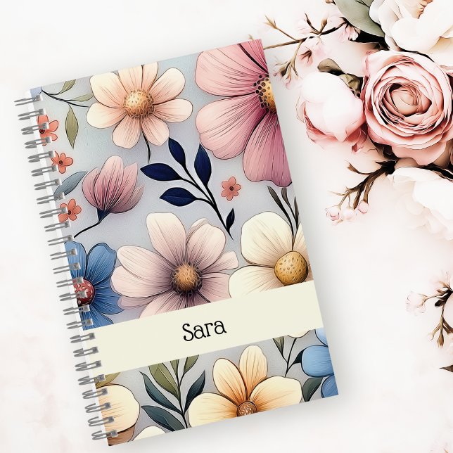 Carnet de notes floral personnalisé (Créateur téléchargé)