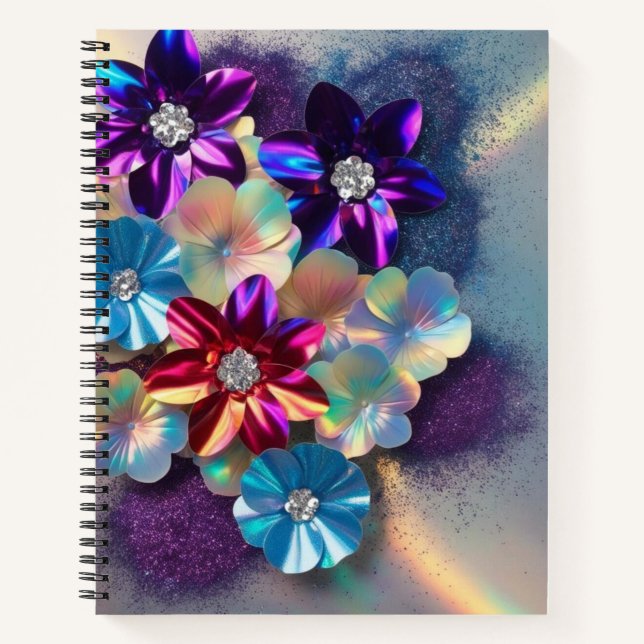 Carnet de notes Holographique Bloom Sparkle (Devant)