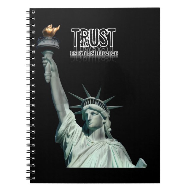 Carnet de notes inspirant 'Thiqa' avec la statue d (Devant)