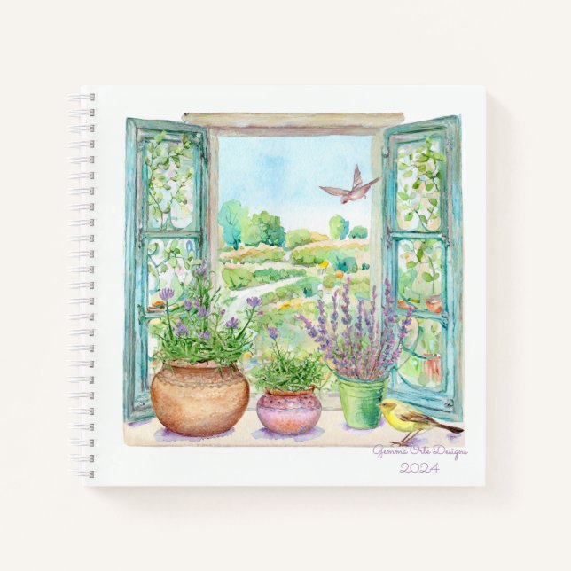carnet de notes jardin de Provence bullet journal (Devant)