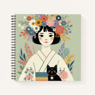 Carnet de notes “Jeune femme au kimono“