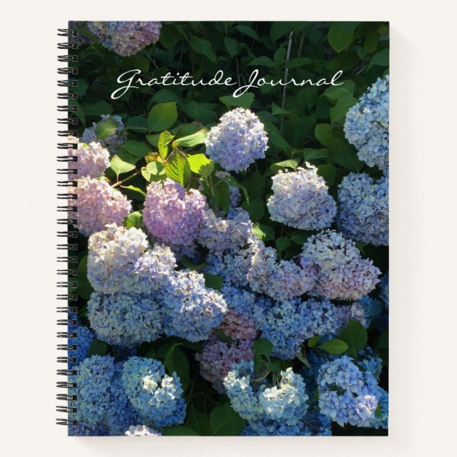 Carnet de notes Journal Floral d'Hydrangea Gratitu (Devant)