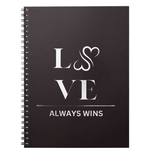 CARNET DE NOTES L'AMOUR GAGNE TOUJOURS (Devant)