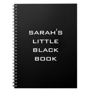 Carnet de notes Livre noir personnalisé