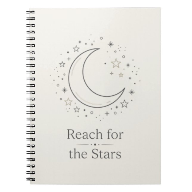 Carnet de notes Lune Atteindre les Étoiles (Devant)